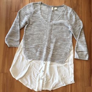 Moth Anthropologie Shirttail Sweater